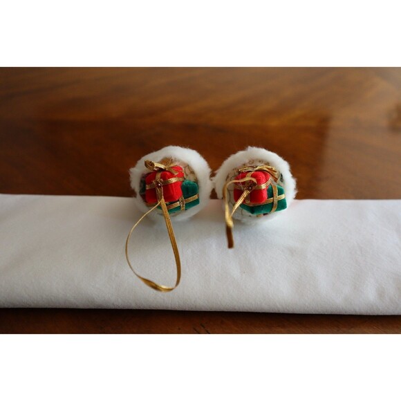 Vtg Lot of 2 Handmade Sequin Beaded Boot Stocking Christmas Ornaments Sulyn - Picture 6 of 12